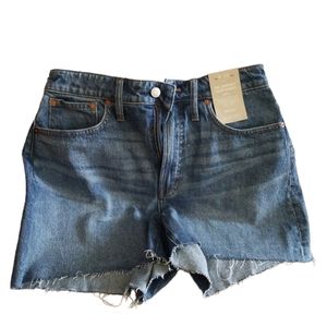 NWT Madewell The Perfect Jean Short Curvy Blue Denim Size 30